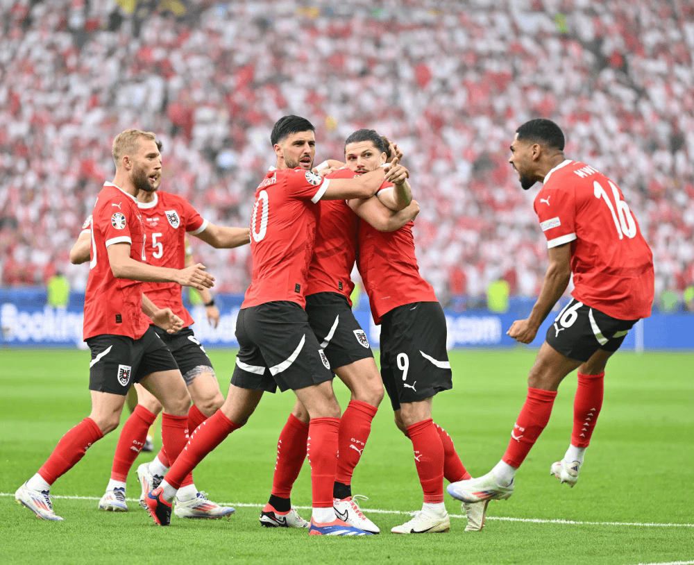 奥地利国家队在比赛中大获全胜